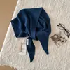 Cachecol Triangular de Tricô 100% Lã para Mulheres, Lenço de Cabeça Quente para Outono e Inverno, Cachecol Pequeno Multifuncional Quente Versátil para Mulheres
