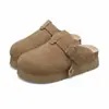 Nuevo Producto Estilo Coreano~Zapatos Birkenstock de Corcho Grueso de Suela Retro para Mujer 2026 Primavera Temprana Nuevo Estilo Hebilla de Correa Zapatos de Exterior Cerrados