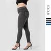Pantalones Vaqueros Exclusivos Transfronterizos de Nuevo Estilo para Tallas Grandes y Largos, para Yoga y Fitness de Mujer, Cintura Alta, Levanta Glúteos, Doble Bolsillo, Pantalones Casuales
