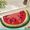 Alfombrilla de baño, Alfombra para habitación infantil, Felpudo absorbente de agua, Felpudo casero lindo con forma de fruta para puerta de inodoro, Alfombrilla de baño