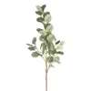Envío Directo de Fábrica de Accesorios de Fotografía de Hoja de Eucalipto Premium de Tres Ramas Transfronterizos, Paisajes de Jardín, Decoraciones Artificiales de Flores para Bodas