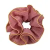 Anillo para el cabello de cuatro capas con volantes a cuadros de colores contrastantes, estilo ballet, estilo retro nostálgico, romántico, con falda y bola para el cabello.