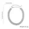Collar de cinco filas con incrustaciones de diamantes estilo europeo y americano para mujer, moderno y versátil para el uso diario, cadena para la clavícula con un toque de lujo ligero y de alta gama, diseño único y de nicho
