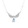 Collar de alas de ángel de plata esterlina S999 para mujer, accesorio de alta gama para celebridades cibernéticas, colgante de alas de viento frío de lujo ligero, cadena de clavícula