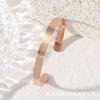 Pulsera Nueva de Acero Inoxidable de 8 mm, Pulsera Abierta Grabada con Fuente de Alta Gama, Pulsera de Acero de Titanio para Hombres y Mujeres, Joyería Yiwu