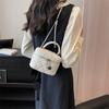 Estilo Francés Estilo Chanel Estilo Coreano Bolso Bandolera Pequeño de Alta Gama para Mujer Cadena Romboidal Bolso Caja Portátil Textura de Moda Bolso Cruzado