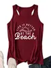 La vida es mejor en el sitio independiente de Amazon Ebay Camiseta sin mangas casual, cómoda, versátil para mujer