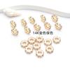Oro Laminado 14K Conservación de Color Micro-Pavé Zircón Agujero Grande Diamante Anillo Espaciador Cuentas Accesorios de Joyería DIY Material para Bisutería Colgante