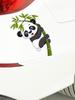 Pegatinas para coche con diseño de panda, diseño de dibujos animados, tridimensionales, impermeables, para decoración de carrocería de coche eléctrico