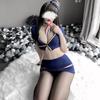 Aeromoça Tenta COS terno Lin Linting Lingerie Sexy Uniforme Sexy Equipamento Split Gather 1044