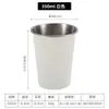 Copo de Camada Única de Aço Inoxidável 304 Caneca de Cerveja Preto e Branco Verniz de Cozimento Piano Copo de Água Copo para Bebidas Geladas Copo Portátil para Camping