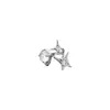 Anillo Abierto en Forma de Estrella de Cuatro Puntas Incrustado con Textura de Piedra Lunar, Textura Irregular, Estilo Minimalista, Anillo de Nicho