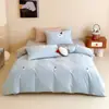 Roupa de Cama Divertida Infantil Algodão de Fibra Longa Escovado Conjunto de Três ou Quatro Peças Outono e Inverno Quente Conjunto 100% Algodão Roupa de Cama 1,2m Não Esfria na Pele