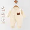 Macacão de bebê verão fino sem costura roupa de monge bebê roupa de bebê manga longa algodão borboleta roupa de escalada