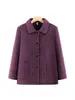 Ropa exterior de primavera y otoño para mujeres de mediana edad y mayores, tops elegantes casuales y versátiles de corte holgado, blusa holgada con botones estilo abuela
