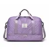 Bolsa de fitness transfronteiriça, design de alta qualidade com compartimentos separados para itens molhados e secos, adequada para viagens de negócios, esportes e viagens; bolsa de ombro de grande capacidade para mulheres