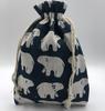 Bolsa de Algodão e Linho com Cordão e Pequeno Padrão Floral, Embalagem Universal para Joias e Sachês, Necessaire de Estilo Artístico, Embalagem à Prova de Poeira