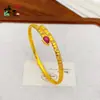 Estilo Little Red Book Oro Arena Verde Brillante Circonita Pulsera de Serpiente Serpiente Sólida Pulsera de Nudillo con Forma de Serpiente Joyería de Mano Simple y de Moda