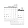 Calendario Estilo Vertical con Páginas Desprendibles, Calendario Moderno 2027, Calendario de Pared de 18 Meses en Inglés, Diseño de Ilustración Personalizable