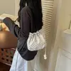 Bolsa de Hilo de Lunares para Mujer 2026 Nuevo Modelo Bolso Cruzado Versátil para Viajes Cotidianos Estilo Coreano Linda Bolsa de Hilo para Estudiantes