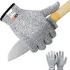 Explosiones de Amazon combinación de colores multicolor HPPE resistente a cortes 5 guantes resistentes al desgaste tallado carpintería matanza jardinería