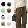 Cuentas Acrílicas Hechas a Mano de Dos Colores, Cuentas Sueltas, Accesorios para Faldas, Cordones para Zapatos, Cuentas con Agujero Grande, Botones