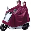 Hombres y Mujeres Adultos Ciclismo Mayor Grosor Individual y Doble Integrado Scooter Eléctrico Capa de Lluvia Impermeable Coche con Batería Scooter Eléctrico
