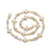 Estilo Europeo y Americano Cadena de Cuentas Pequeñas Estilo Aromático Estrella de Cuatro Puntas Moda Hip-Hop Collar Dulce Accesorios de Joyería Frescos