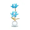Artesanato de Luxo Leve Combinação Dupla de Girassol Flor Dupla Flor de Lótus Presente de Dia das Mães Decorações de Cristal para Mesa Entrada