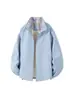 Chaqueta de Otoño 2026 con Cuello Alto para Hombre, Nueva, Holgada, Cuadros, Retazos, Juvenil, Color Sólido, Casual, Simple, Abrigo