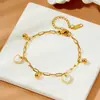 Lote Misto de Pulseiras de Aço Titânio Galvanizado a Vácuo PVD com Acabamento de Luxo, Joias de Aço Inoxidável para Venda Transfronteiriça Que Não Desbotam no Verão, Personalizáveis para Mulheres