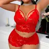 Lencería Erótica Europea y Americana Encaje Hueco Transparente Pijama Sexy qqny Coqueto Lencería Erótica Lencería Erótica