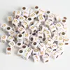 Cuentas de Letras Acrílicas Cuentas de Números Ingleses Cuentas Planas Cuentas Cuadradas DIY Collar de Cuentas Hecho a Mano Llavero Accesorios de Joyería
