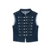 Colete Jeans Feminino Moda Europeia e Americana Estilo Z 2026 Novo Moda Atacado Decorado com Botões 8727260