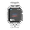 Correa de repuesto transparente Glaciar para Apple iWatch 8 SE con funda protectora, nueva Creative 10S9 generación 7