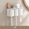 Portavasos para cepillos de dientes, soporte de pared para cepillos de dientes, estante de almacenamiento, vaso para cepillos de dientes sin perforaciones para el hogar, vaso para cepillos, vaso para enjuague bucal, venta al por mayor