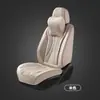 Almofada para Assento de Carro, Universal para Todas as Estações, Nova Almofada de Couro de Carneiro Abrangente para Assento de Carro, Modelo Respirável e Confortável de Uso Duplo