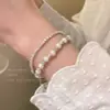 Pulseira Popular de Pérolas com Contas para Meninas, Luxo Leve, Temperamento de Alto Padrão, Pulseira Olho de Gato, Nova Joia de Mão Atacado