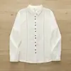 Colección Otoño 2026: Camisa cárdigan de manga larga para mujer, estilo japonés, con botones de colores y adornos de encaje, de doble capa de gasa