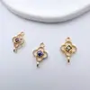 Zirconia Microincrustada Color Cobre Conservación del Color Nudo Chino Colgante Doble Joyería Colgante de Collar DIY Pasador Borla Enlace Accesorios