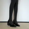 Versión de piel de vaca~Estilo francés, cómodos zapatos Mary Jane de tacón alto para mujer, nueva colección 2026, zapatos pequeños de piel, punta fina, tacón grueso, zapatos de vestir