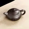 Bule de Argila Roxa de Grande Capacidade, Bule Clássico Estilo Antigo, Conjunto de Chá Kung Fu com Um Bule e Duas ou Quatro Xícaras, Bule para Preparo de Chá de Panela Única B12