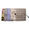 Juego de cubiertos de bambú bolsa de tela para popotes de bambú set de regalo