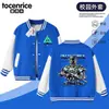 Delta Game Acción Estampado Chaqueta de Béisbol para Niños Chaqueta Exterior para Niños Primavera Otoño Bloque de Color Chaqueta Informal Top de Moda
