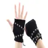 Nuevos Guantes Y2K Millennial Hot Girl con Remaches, Estilo Caballero, Funcionales Punk Oscuro Danza Performance Medio Dedo Corto