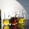 Venda por atacado com alça pote de vinho transparente com separador de licor de escala LOGO vinho de vidro transparente doméstico derramando pote de vinho