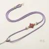 Lanyard Colgante Nudo Chino Hebilla Ping An Ajustable Cuerda de Collar de Oro y Jade Cuerda de Cuello Tejida a Mano