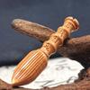 Directo de fábrica madera de durazno Wenchang pluma título de ranking dorado pincel de caligrafía Wenchang pluma llavero accesorios de joyería artesanías de madera