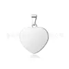 Suministro Directo de Fábrica Acero Inoxidable Marca Corazón Transfronterizo Acero de Titanio Colgante de Collar en Forma de Corazón en Blanco Material para Grabado Láser Marca