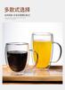 Vaso de Agua de Vidrio de Doble Capa con Tapa Vaso de Café Creativo Regalo Vaso Portátil con Tapa en Forma de Huevo Vaso de Aislamiento Térmico de Alto Borosilicato